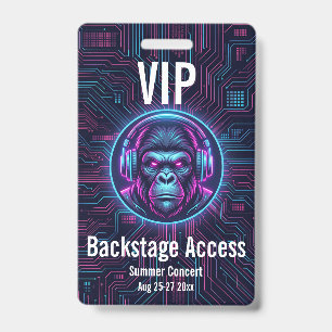 Crachá de Acesso VIP Personalizado ao Backstage do