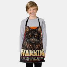 Crachá de Alerta do Maine Coon Laranja Retrô