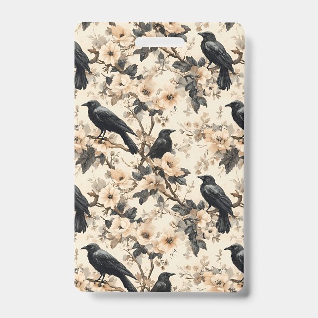 Crachá de árvores florais de corvo-corvo (Frente)