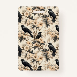 Crachá de árvores florais de corvo-corvo