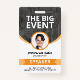 Crachá de Auto-falante de Convidado para Evento de