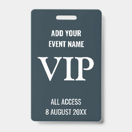 Crachá de Backstage VIP Personalizado Festival de