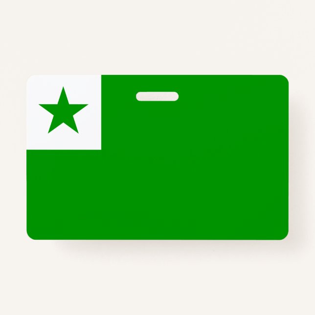 Crachá de bandeira esperanto (Frente)