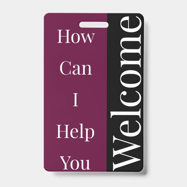 Crachá de boas-vindas (Frente)