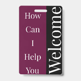 Crachá de boas-vindas