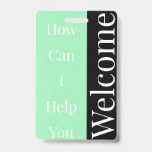 Crachá de boas-vindas