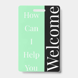 Crachá de boas-vindas