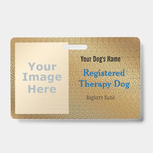 Crachá de Cães de Terapia Registrada (Frente)