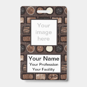 Crachá de Caixa Personalizada de Chocolates