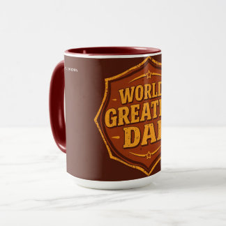 Crachá de Caneca do Melhor Pai do Mundo Retrô | Pe