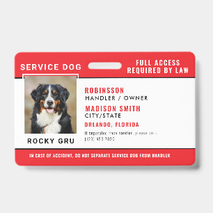 Crachá de Cão de Serviço Personalizado
