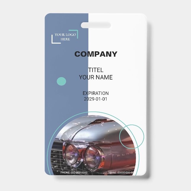 Crachá de carro clássico (Frente)