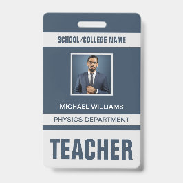 Crachá de cartão de identificação de professor