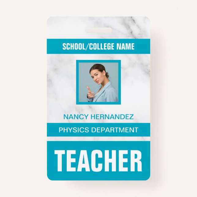 Crachá de Cartão de Identificação de Professora Mo (Frente)