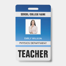Crachá de Cartão de Identificação do Professor