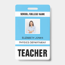 Crachá de Cartão de Identificação do Professor