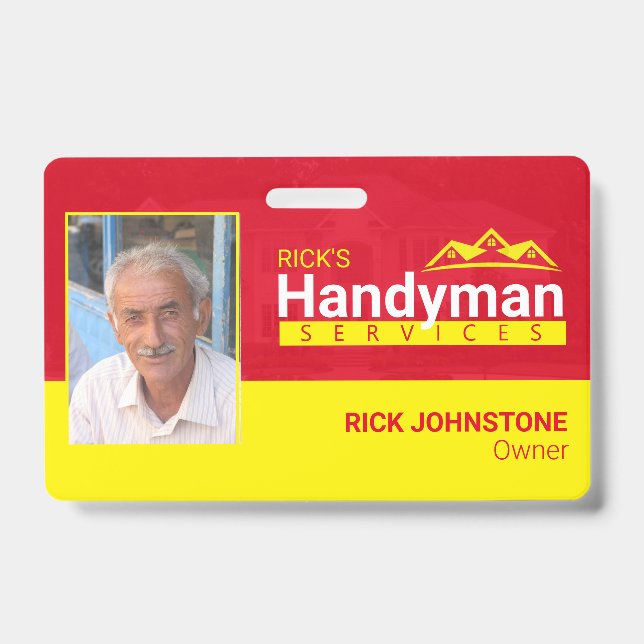 Crachá de Clipe de Metal para Empresas de Handyman (Frente)
