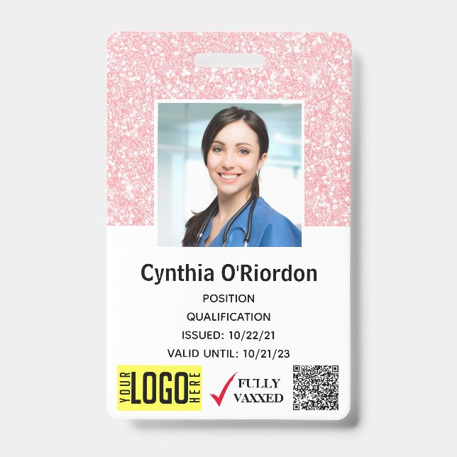 Crachá de Código de Barras QR do Técnico de Fotogr (Frente)