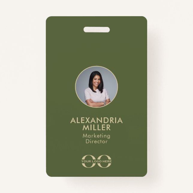 Crachá de Código QR de Empregado da Empresa Minima (Frente)