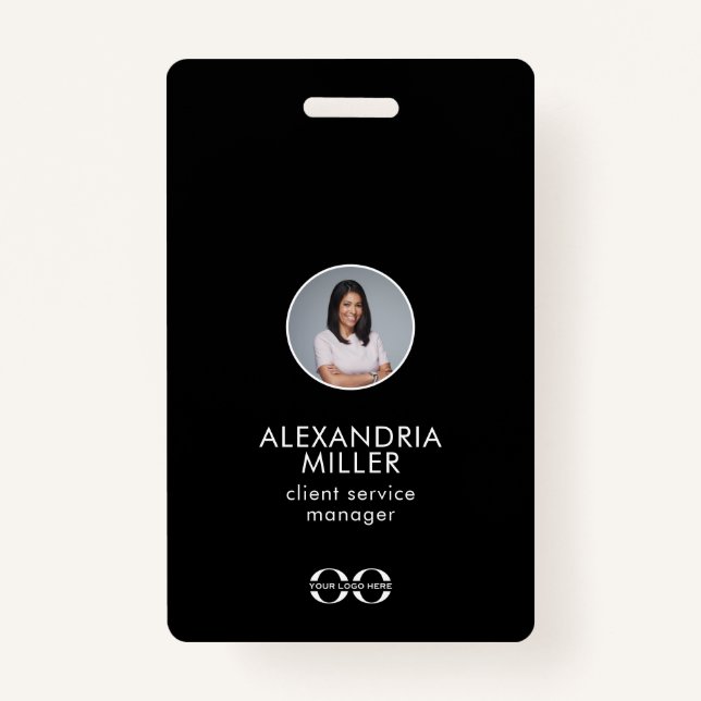 Crachá de Código QR de Empregado da Empresa Minima (Frente)