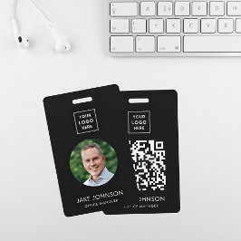 Crachá de Código QR de Funcionário do Funcionarios