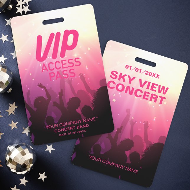 Crachá de Concerto de Acesso Total VIP Rosa (Criador carregado)