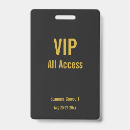 Crachá de Concerto de Passagem de Festival de Aces