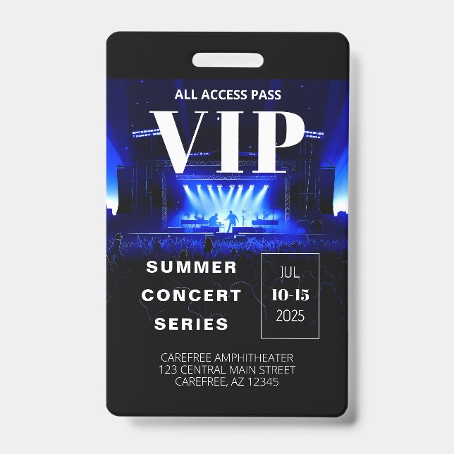 Crachá de Concerto QR Code de Acesso VIP aos Basti (Frente)