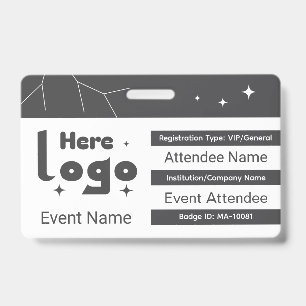 Crachá de conferência de evento personalizado