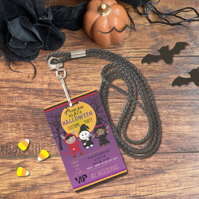 Crachá de Convite para Festa de Halloween de Crian (Criador carregado)