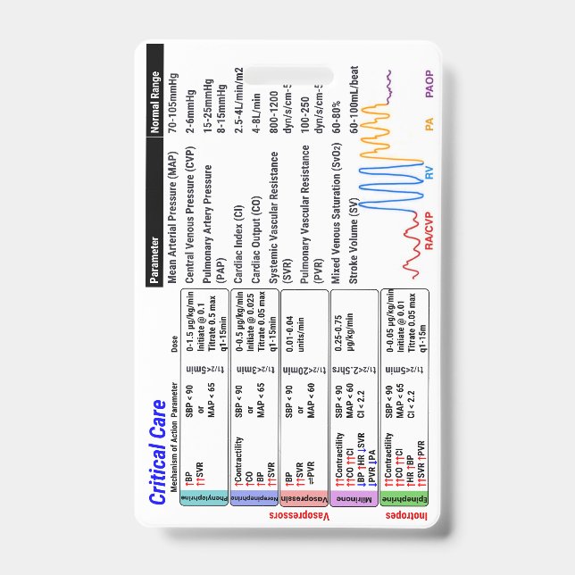 Crachá de Cuidados Críticos em UTI (Frente)