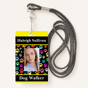 Crachá de Dog Walker Lanyard