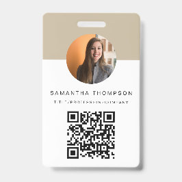 Crachá de Empresa Código QR Logo Empresarial