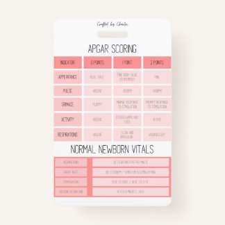 CRACHÁ de Enfermeiro de Referência APGAR e NRP