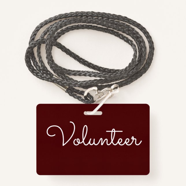 Crachá de Estilo Lanyard (Frente com cordão)