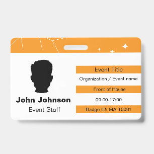 Crachá de evento é personalizável.