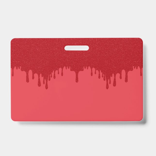 Crachá de Evento em PVC Tomato Red Drip em Quantid (Frente)