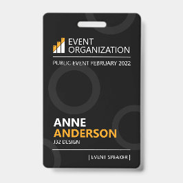 Crachá de Eventos de Conferência de Seminários de 