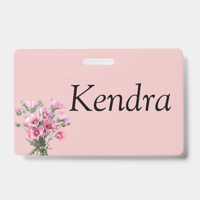 Crachá de Flor Personalizável (Frente)