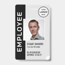 Crachá de Foto de Funcionário com Logotipo Corpora