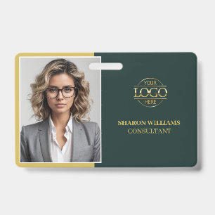 Crachá de Foto de Funcionário de Empresa Minimalis