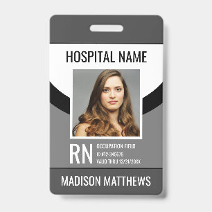 Crachá de Foto de Funcionário Médico Personalizado
