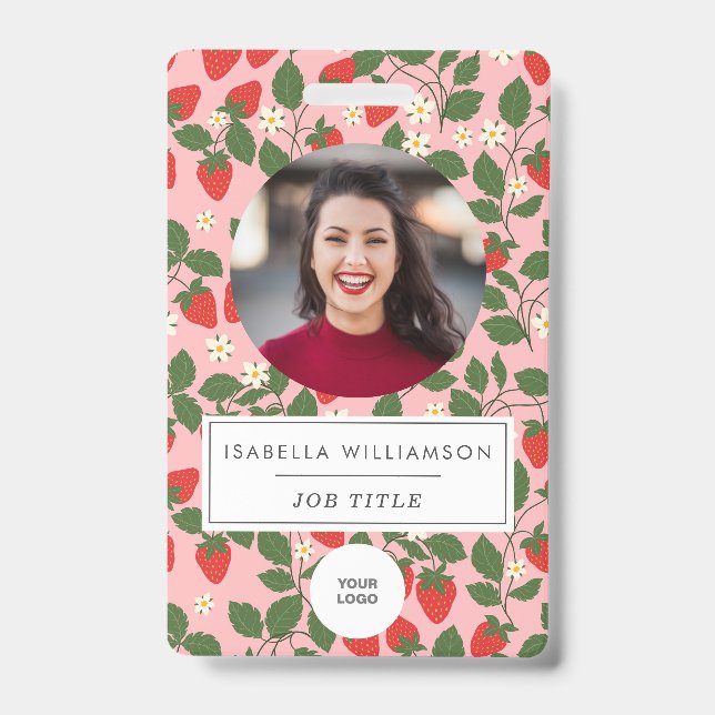 Crachá de Foto de Identificação de Funcionário Úni (Frente)