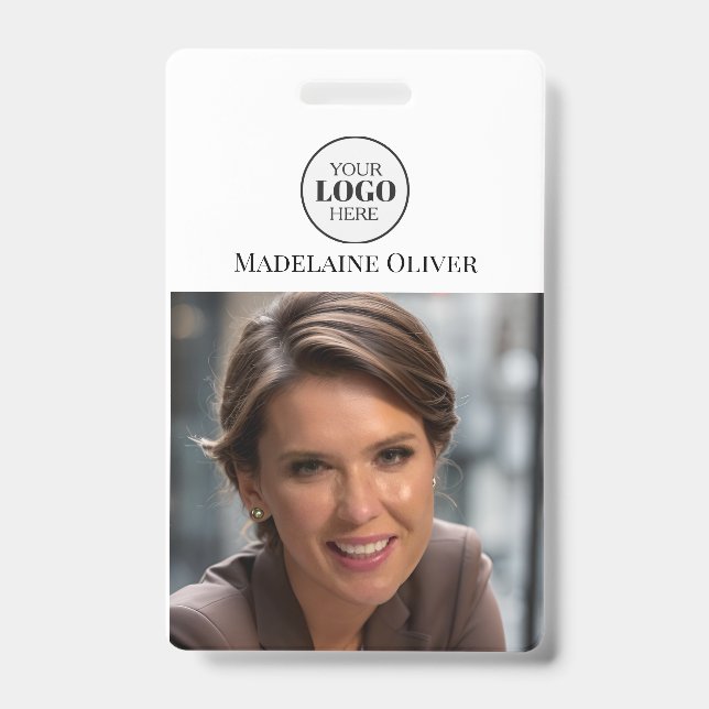 Crachá de foto ID de funcionário (Frente)