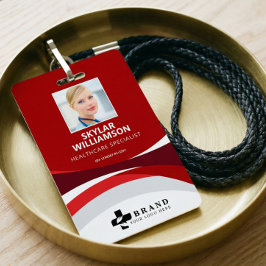 Crachá de Foto ID de Logotipo Médico Personalizado