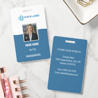 Crachá de Foto ID Personalizado para Funcionários