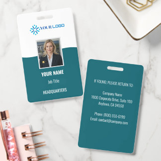 Crachá de Foto ID Personalizado para Funcionários