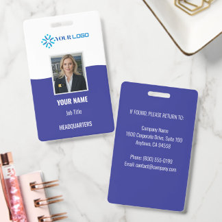 Crachá de Foto ID Personalizado para Funcionários