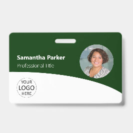 Crachá de Foto, Logotipo e Código de Barras Person