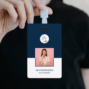 Crachá de Foto Personalizado, Código de Barras, Lo